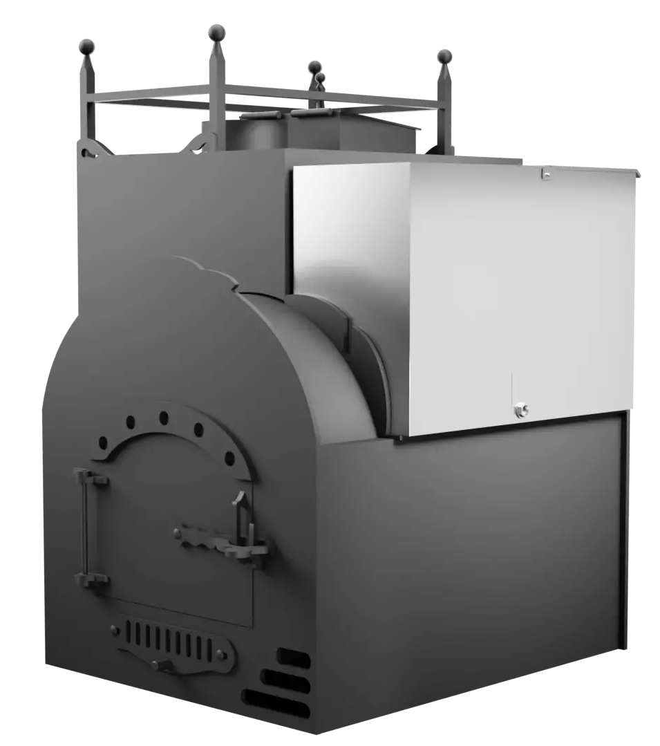Печь Горыныч Мини, каменка закрытая с левой стороны, система воздушного отопления фото в Волгограде