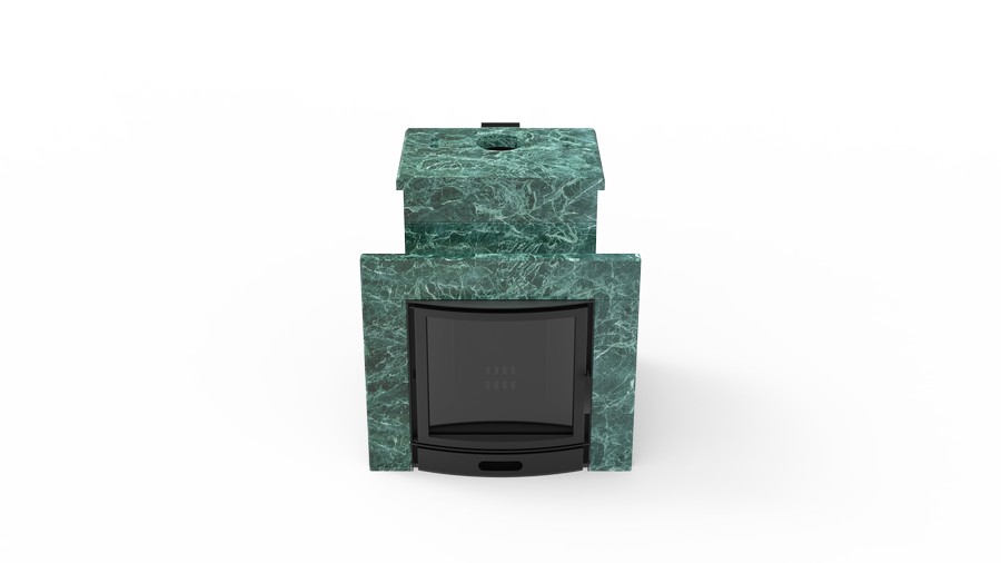 Печь в облицовке из натурального камня Genesis GN 500 облицовка закрытая со скосом талькохлорит-шлифовка фото в Волгограде