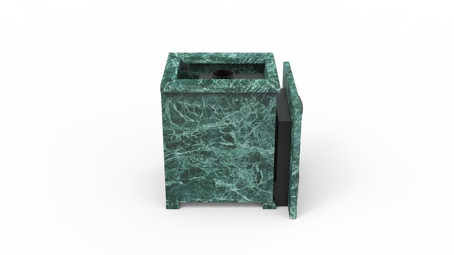 Печь в облицовке из натурального камня Genesis GN 500 облицовка открытая пироксенит-элит фото в Волгограде