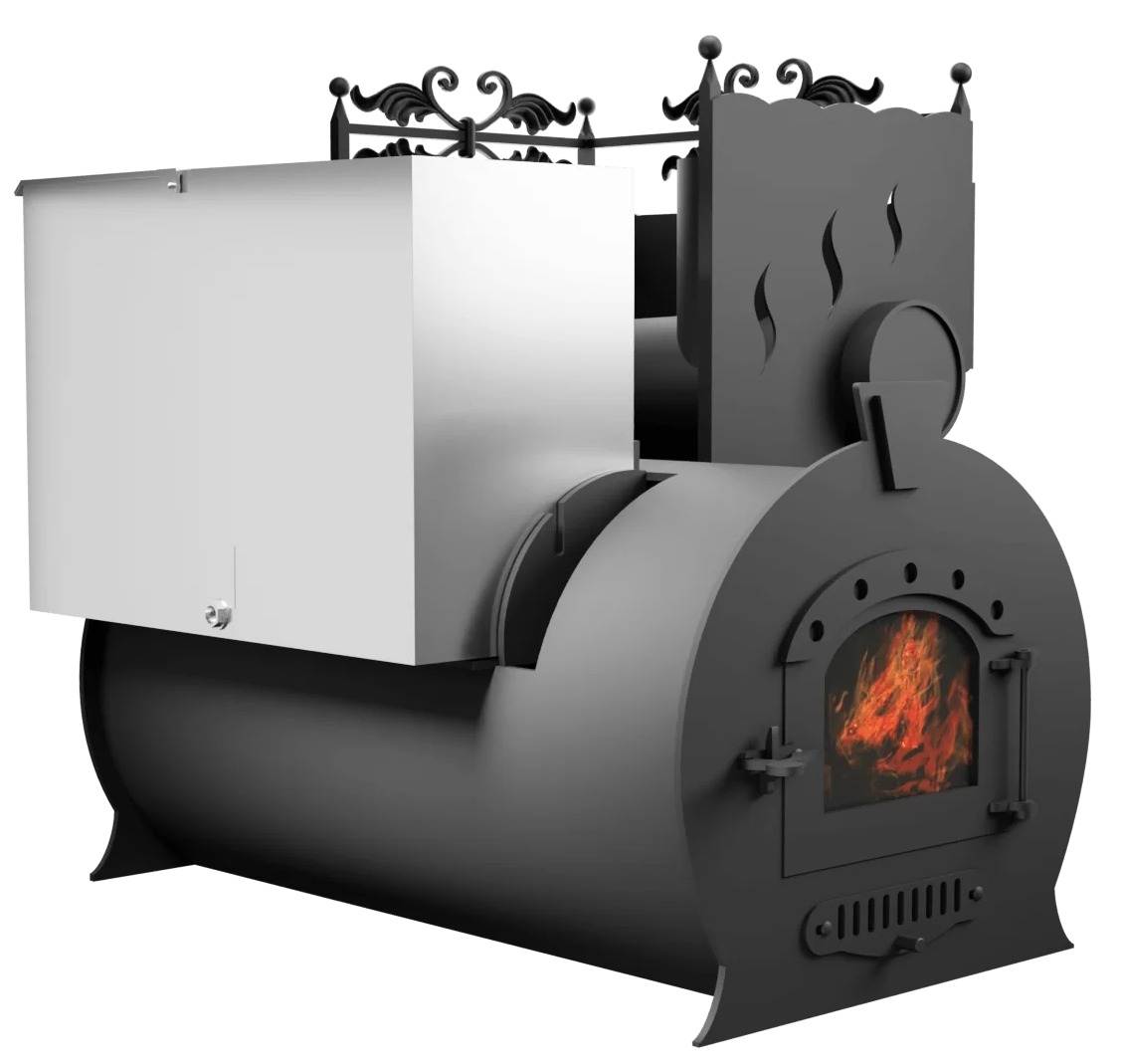 Печь Горыныч 3, каменка с правой стороны, малая дверь со стеклом фото в Волгограде