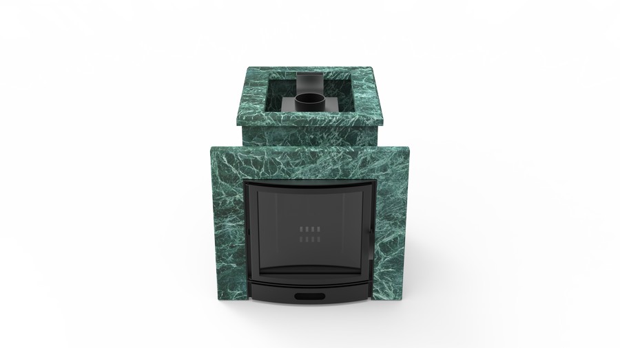 Печь в облицовке из натурального камня Genesis GN 500 облицовка открытая пироксенит-элит фото в Волгограде