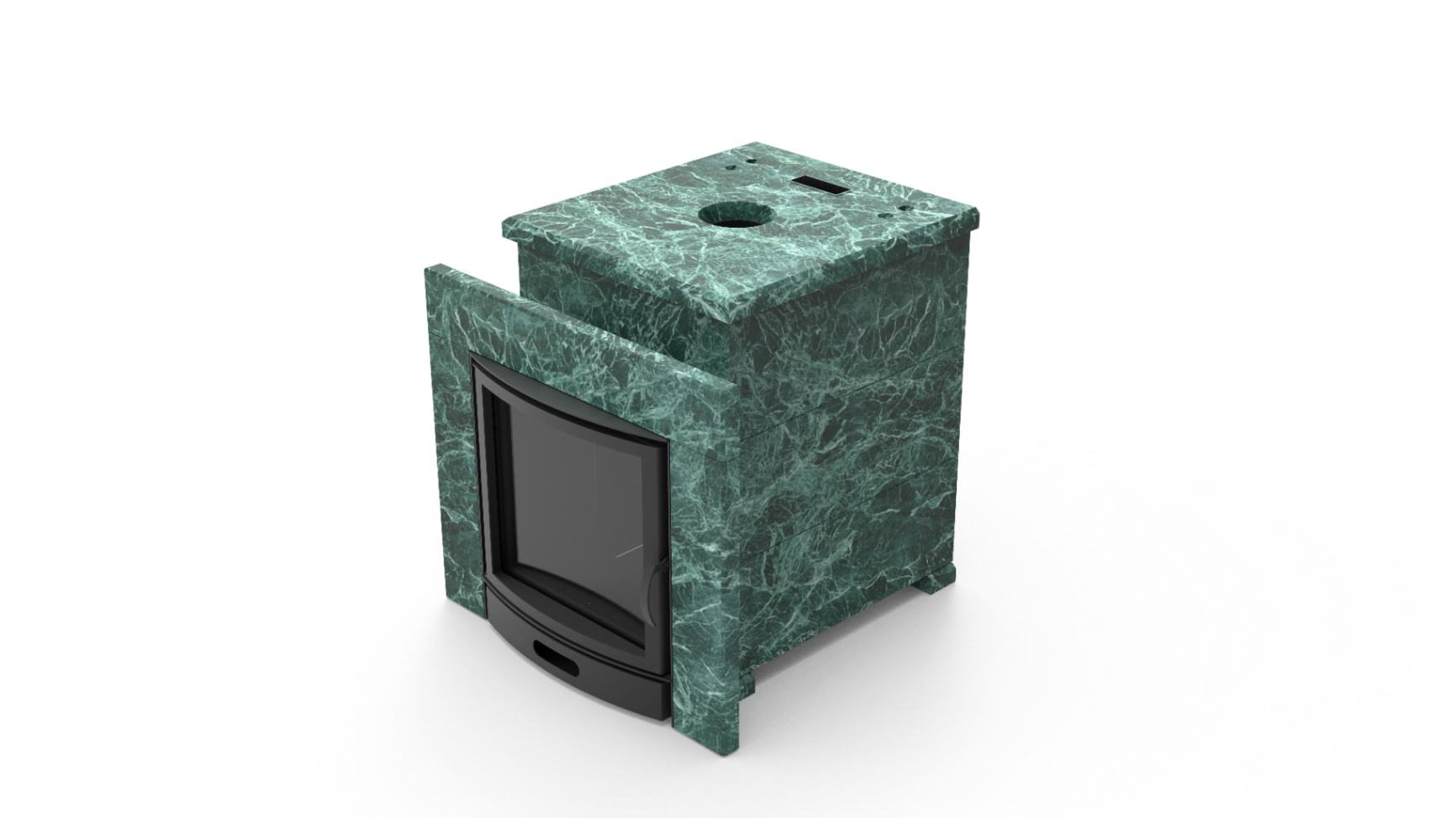 Печь из натурального камня Genesis GN 500 облицовка закрытая плоская пироксенит-элит фото в Волгограде