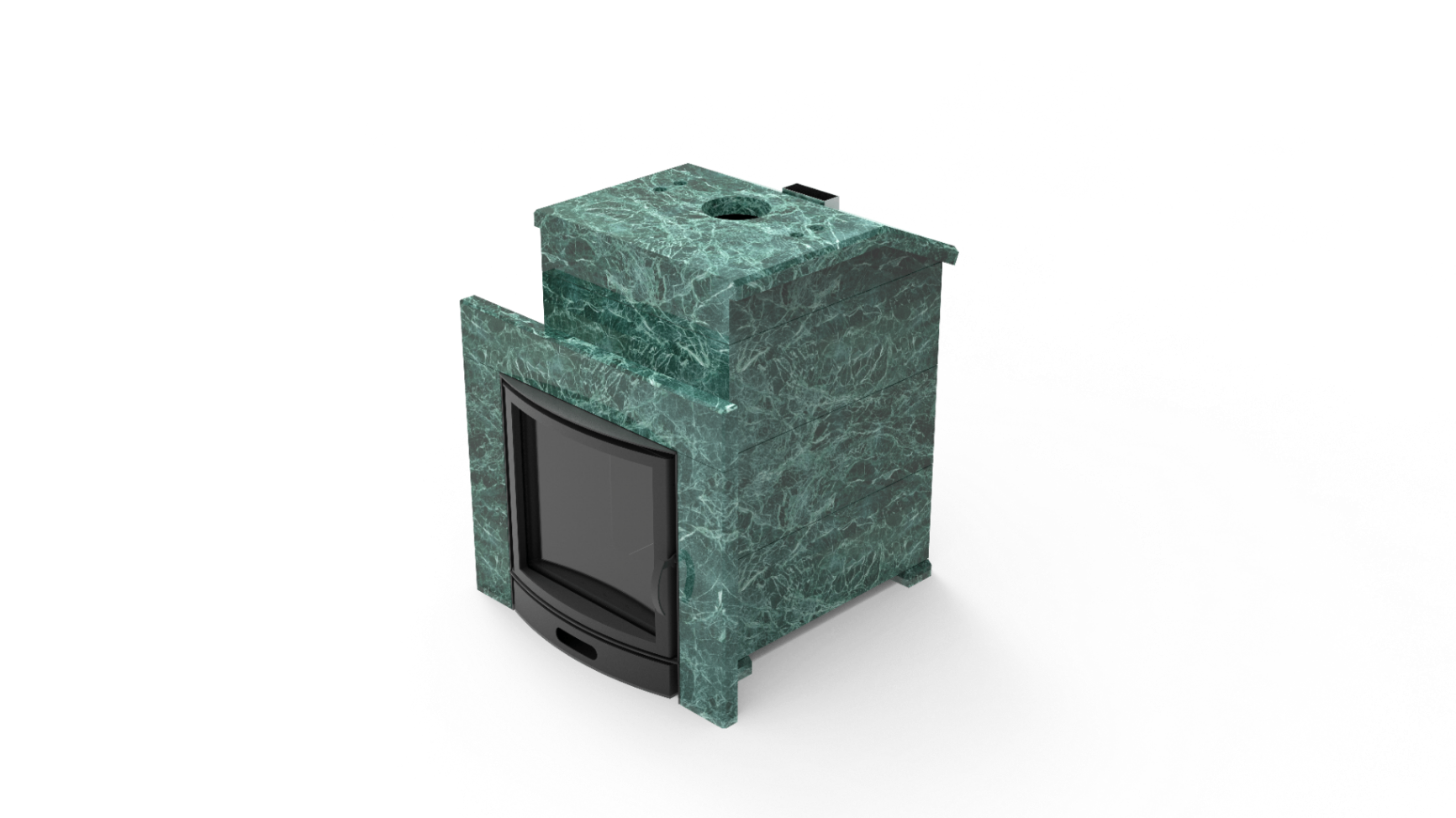 Печь из натурального камня Genesis GN 500 облицовка закрытая со скосом талькохлорит-шлифовка фото в Волгограде