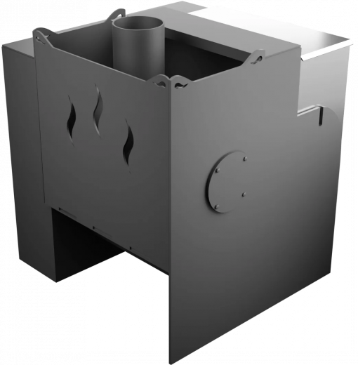 Печь Горыныч Мини, каменка с правой стороны, естественная система воздушного отопления фото в Волгограде