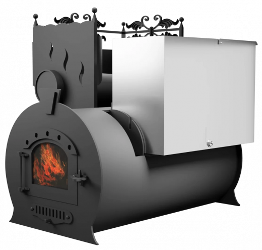 Печь Горыныч 3, каменка с левой стороны, малая дверь со стеклом фото в Волгограде