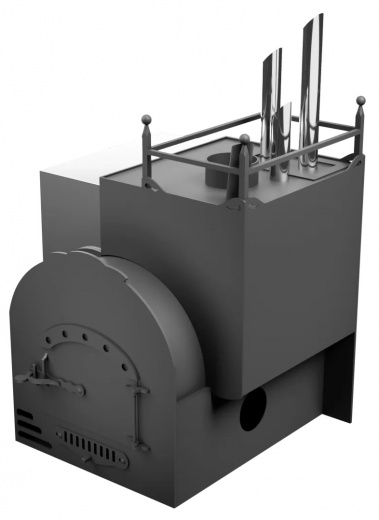 Печь Горыныч Мини, каменка закрытая с парогенератором с правой стороны, система воздушного отопления фото в Волгограде