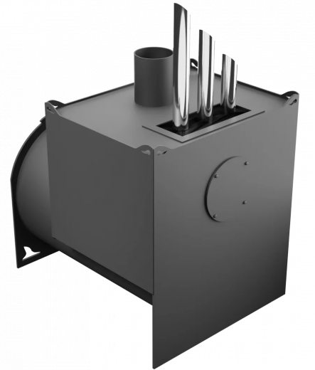 Печь Горыныч Мини, двойная каменка закрытая с парогенератором, малая дверь со стеклом фото в Волгограде