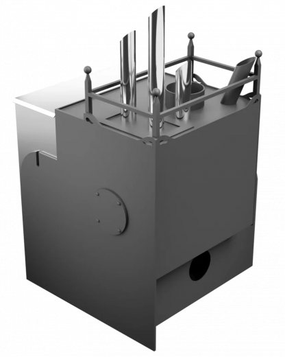 Печь Горыныч Мини, каменка закрытая с парогенератором с левой стороны, система воздушного отопления фото в Волгограде