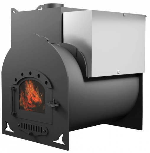 Печь Горыныч Мини, каменка с левой стороны, дверь малая со стеклом фото в Волгограде