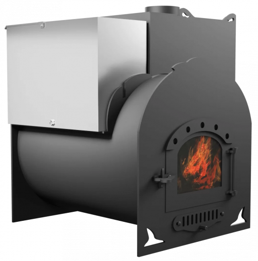 Печь Горыныч Мини, каменка с правой стороны, дверь малая со стеклом фото в Волгограде