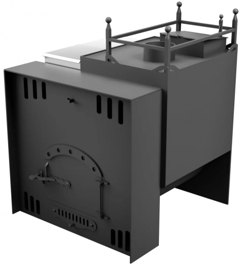 Печь Горыныч Мини, каменка закрытая с правой стороны, естественная система воздушного отопления фото в Волгограде