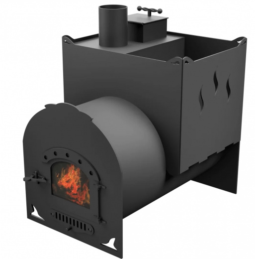 Печь Горыныч Мини, двойная каменка, малая дверь со стеклом фото в Волгограде