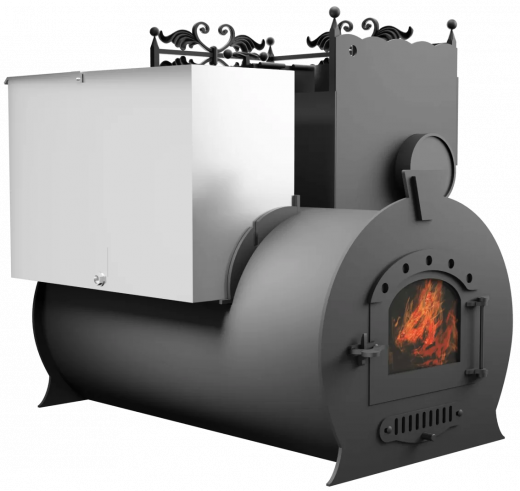 Печь Горыныч 3, каменка закрытая с правой стороны, малая дверь со стеклом фото в Волгограде