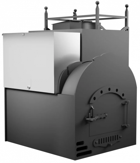 Печь Горыныч Мини, каменка закрытая с правой стороны, система воздушного отопления фото в Волгограде