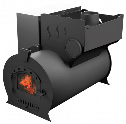 Печь Горыныч 2, каменка с правой стороны, малая дверь со стеклом фото в Волгограде