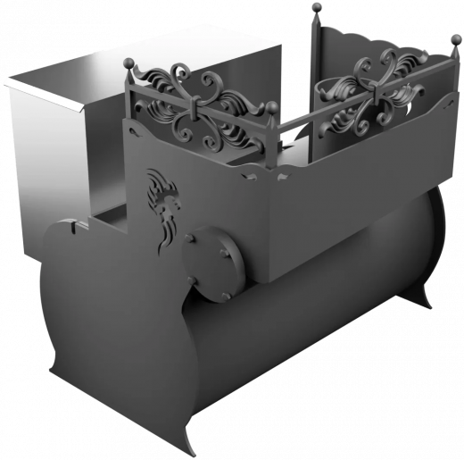Печь Горыныч 3, каменка с левой стороны, малая дверь со стеклом фото в Волгограде