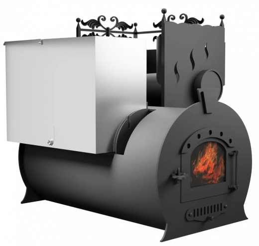 Печь Горыныч 3, каменка с правой стороны, малая дверь со стеклом фото в Волгограде