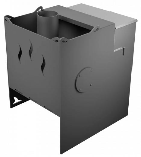 Печь Горыныч Мини, каменка с правой стороны, дверь малая со стеклом фото в Волгограде