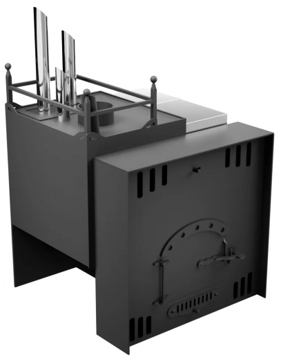 Печь Горыныч Мини, каменка закрытая с парогенератором с левой стороны, естественная система воздушного отопления фото в Волгограде