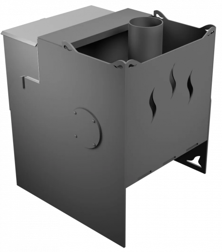 Печь Горыныч Мини, каменка с левой стороны, дверь малая со стеклом фото в Волгограде