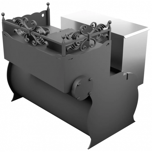 Печь Горыныч 3, каменка закрытая с правой стороны, малая дверь со стеклом фото в Волгограде