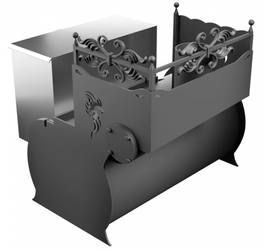 Печь Горыныч 3, каменка с левой стороны фото в Волгограде