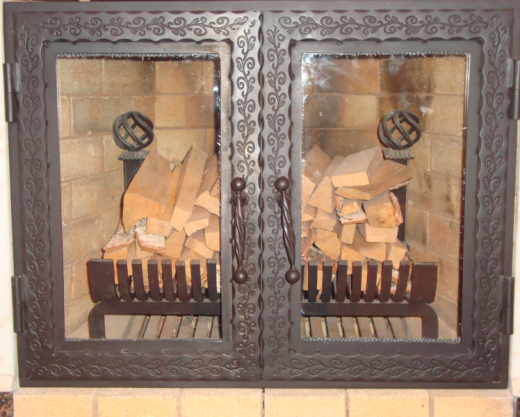 Каминная дверь с покрытием под бронзу фото в Волгограде