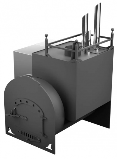 Печь Горыныч Мини, каменка закрытая с парогенератором с правой стороны фото в Волгограде